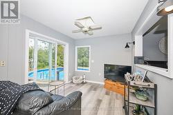 Den with walkout to backyard - 