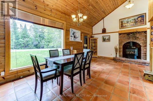109 Hope Street, Blue Mountains, ON - Indoor Photo Showing Dining Room With Fireplace