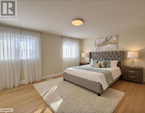 Master Bedroom staged - 973 Eiffel Avenue, Ottawa, ON - Indoor Photo Showing Bedroom