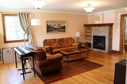 Salon - 128 Route 138A, Godmanchester, QC - Indoor Photo Showing Living Room With Fireplace
