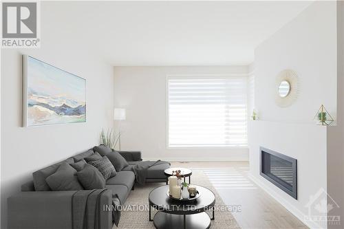 902 Chipping Circle, Ottawa, ON - Indoor Photo Showing Living Room With Fireplace