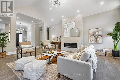 10 Philips Road, Whitby, ON - Indoor Photo Showing Living Room With Fireplace