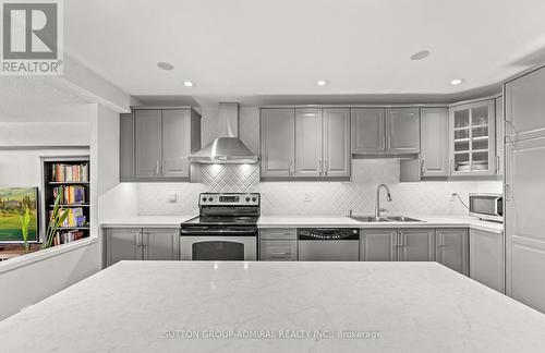 1001 - 270 Scarlett Road, Toronto, ON - Indoor Photo Showing Kitchen With Double Sink With Upgraded Kitchen