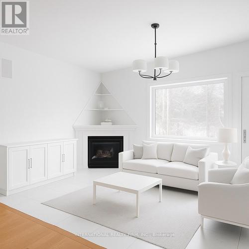 Main Floor Family Room - 276 Sheridan Court, Newmarket, ON - Indoor Photo Showing Living Room With Fireplace