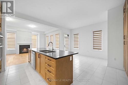 33 Spiritwood Way, Brampton, ON - Indoor Photo Showing Kitchen With Fireplace