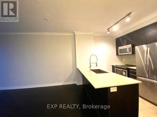 3203 - 4011 Brickstone Mews, Mississauga, ON - Indoor Photo Showing Kitchen With Stainless Steel Kitchen With Double Sink