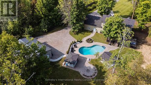 129 Bass Line, Oro-Medonte (Prices Corners), ON - Outdoor With In Ground Pool With View