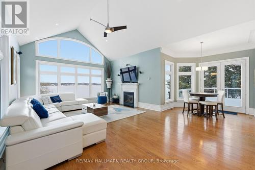 3665 Front Road, Champlain, ON - Indoor Photo Showing Living Room With Fireplace