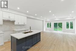 open concept kitchen, dining, living - 