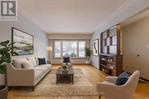 Virtually Staged - 50 Fairlawn Road, Kitchener, ON - Indoor Photo Showing Living Room
