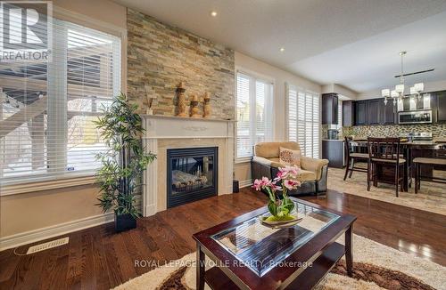 538 Thomas Slee Drive, Kitchener, ON - Indoor Photo Showing Living Room With Fireplace