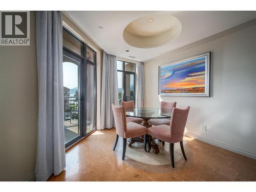 Dining area with access to the patio! - 1288 Water Street Unit# 351 (C12), Kelowna, BC - Indoor Photo Showing Dining Room