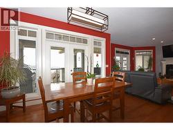 french doors  out to the upper deck from the dining area - 