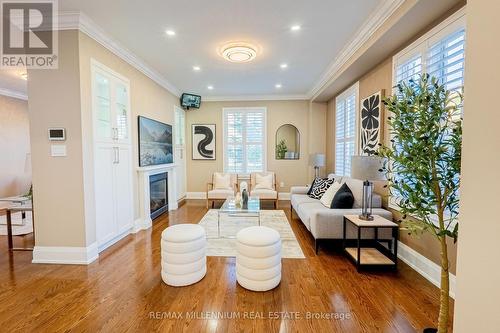1 Bracknell Avenue, Markham, ON - Indoor Photo Showing Living Room With Fireplace