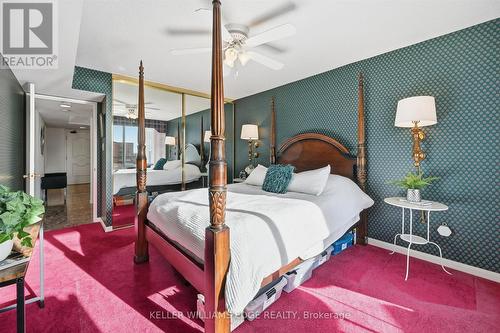 Bedroom #2 with walk-out to Balcony - 1808 - 2170 Marine Drive, Oakville, ON - Indoor Photo Showing Bedroom