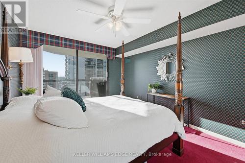 Bedroom #2 with walk-out to Balcony - 1808 - 2170 Marine Drive, Oakville, ON - 