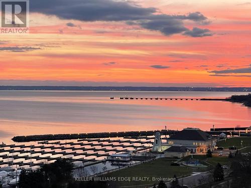 Balcony view - Sunset - 1808 - 2170 Marine Drive, Oakville, ON - Outdoor With Body Of Water With View