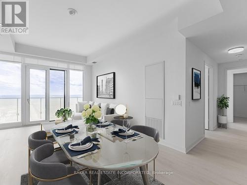 Virtually Staged - 5806 - 3900 Confederation Parkway, Mississauga, ON - Indoor Photo Showing Dining Room