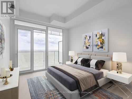 Virtually Staged - 5806 - 3900 Confederation Parkway, Mississauga, ON - Indoor Photo Showing Bedroom