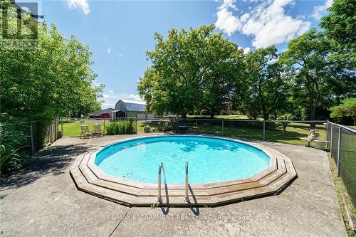 226 Carluke Road E, Hamilton, ON - Outdoor With Above Ground Pool With Backyard