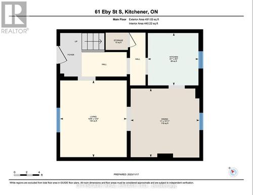 Floor Plan - Main Floor - B - 61 Eby Street S, Kitchener, ON - Other