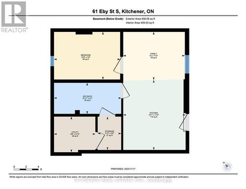 Floor Plan - Lower Unit - B - 61 Eby Street S, Kitchener, ON - Other