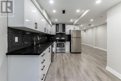 Fully Reno'd Legal Basement apartment - 47 Mahoney Avenue, Toronto, ON - Indoor Photo Showing Kitchen With Double Sink With Upgraded Kitchen