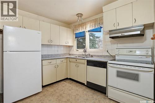 38 Portland Crescent, Regina, SK - Indoor Photo Showing Kitchen With Double Sink