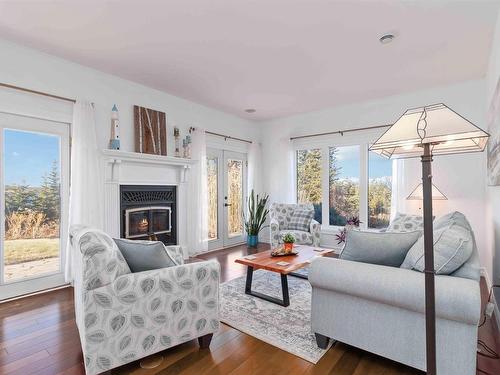 462 Bald Rock Road, Sambro, NS - Indoor Photo Showing Living Room With Fireplace