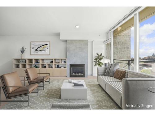 301 15445 Vine Avenue, Surrey, BC - Indoor Photo Showing Living Room With Fireplace