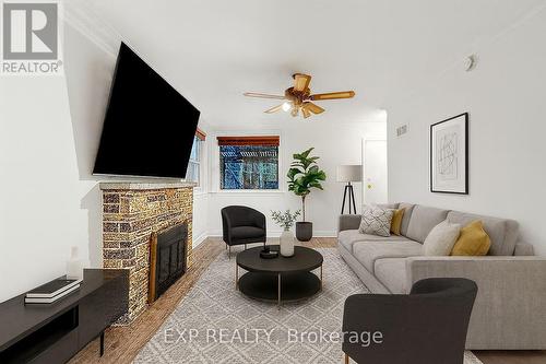 1331 St. James Avenue, Mississauga, ON - Indoor Photo Showing Living Room With Fireplace