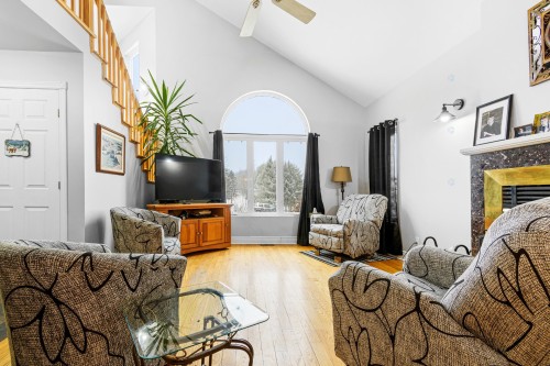 Salon - 58 Rue Binette, Brownsburg-Chatham, QC - Indoor Photo Showing Living Room With Fireplace