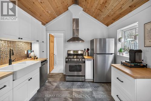 14 Lochearne Street, Hamilton, ON - Indoor Photo Showing Kitchen With Stainless Steel Kitchen With Double Sink