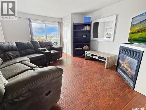 800 Railway Avenue, Webb, SK - Indoor Photo Showing Living Room With Fireplace