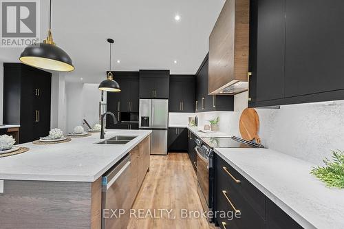 168 Berczy Street, Barrie, ON - Indoor Photo Showing Kitchen With Double Sink With Upgraded Kitchen