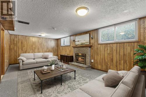 88 Glen Valley Drive, Hamilton, ON - Indoor Photo Showing Living Room With Fireplace