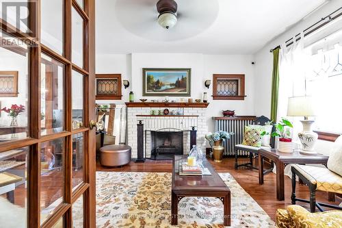 36 Hadley Road, Toronto, ON - Indoor Photo Showing Living Room With Fireplace