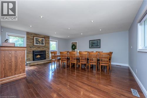 1 Cassidy Lane, Terra Cotta, ON - Indoor Photo Showing Dining Room With Fireplace