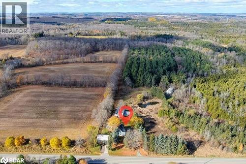 Aerial view of property and surrounding area - 9328 Wellington Road 50, Erin, ON - Outdoor With View