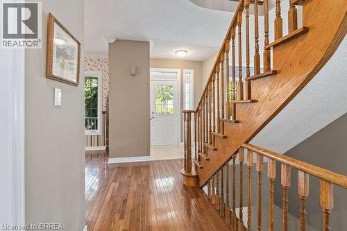 Entrance foyer with stairs and hardwood / wood-style flooring - 119 Parkview Lane, Rockwood, ON - Indoor Photo Showing Other Room