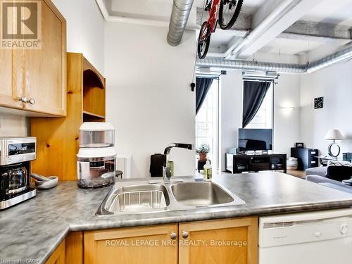 307 - 11 Rebecca Street, Hamilton, ON - Indoor Photo Showing Kitchen With Double Sink