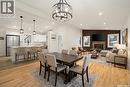 78 Sunset Drive, Regina, SK  - Indoor Photo Showing Dining Room With Fireplace 