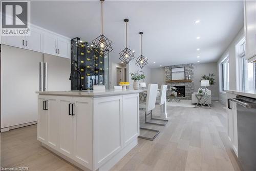 Lot 2 Avery Place, Milverton, ON - Indoor Photo Showing Kitchen With Fireplace