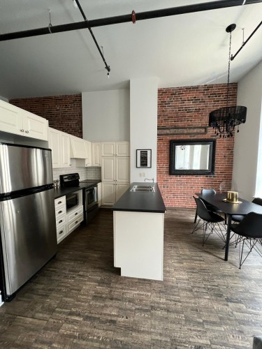 Kitchen - 303-433 Rue Ste-Hélène, Montréal (Ville-Marie), QC - Indoor Photo Showing Kitchen With Double Sink