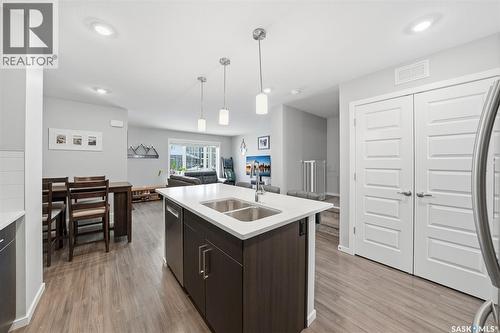 4018 Brighton Circle, Saskatoon, SK - Indoor Photo Showing Kitchen With Double Sink