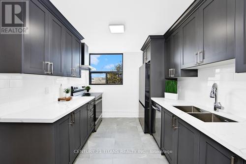 201 - 100 Wingarden Court, Toronto, ON - Indoor Photo Showing Kitchen With Double Sink With Upgraded Kitchen