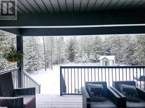 Winter view from Deck - 1485 Rapid Road, Whitewater Region, ON - Outdoor With Deck Patio Veranda