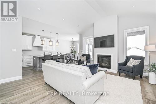 43 Coulter Street, Perth East, ON - Indoor Photo Showing Living Room With Fireplace