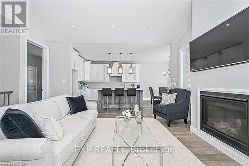 43 Coulter Street, Perth East, ON - Indoor Photo Showing Living Room With Fireplace