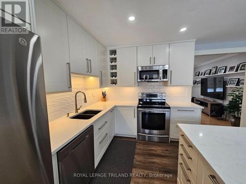17 - 163 Pine Valley Drive, London South (South N), ON - Indoor Photo Showing Kitchen With Double Sink With Upgraded Kitchen